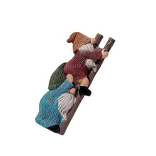 Load image into Gallery viewer, SUQ I OME Garden Climbing Gnome Statue, Funny Climbing Ladder Gnomes Figurine Resin Sculpture Outdoor Decor for Patio Yard Lawn Porch