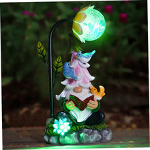Load image into Gallery viewer, Garden Gnome Solar Light Resin Solar Powered Gnome Garden Ornament Light up Garden Gonk LED Garden Light for Yard Decor Style2 Spring Gardening Tool