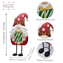Load image into Gallery viewer, TERESA'S COLLECTIONS Large Standing Santa Gonks, 61cm Outdoor Christmas Decorations, Metal Gnome Ornaments for Home, Pathway, Porch, Red
