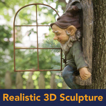Load image into Gallery viewer, Bits and Pieces - Gnome From The Window Tree Decoration - Garden Decoration - Tree Face - Sculpture
