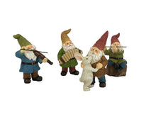 Load image into Gallery viewer, GlitZGlam Happy Gnomes Dancing Celebration! - 4- Piece Musical Garden Gnome Set for the Miniature Fairy Garden