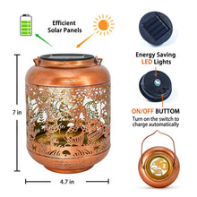 Load image into Gallery viewer, TIGGSY 2 Pack Gnomes Solar Lanterns Outdoor Waterproof,Hanging Solar Lights Gnome Gifts for Women Metal LED Decorative Light for Yard,Patio,Lawn,Tabletop,Pathway,Landscape,Garden Gnomes Decor