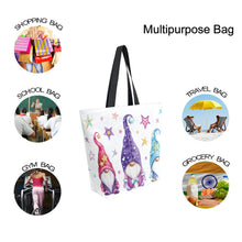 Load image into Gallery viewer, ZZXXB Gnome Star Reusable Grocery Shopping Bag Canvas Tote Bag Large Collapsible Washable Handbag Shoulder for Women