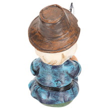 Load image into Gallery viewer, Jenngaoo Fishing Gnome Garden Statue - Heavy Duty Resin Outdoor Decor, Weatherproof Dwarf Sculpture for Pond, Patio, Flower Beds (10cm Rustic Design)