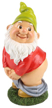 Load image into Gallery viewer, Naughty Gnome Garden Ornament Figurine Resin Statue Rude Falsher Large 10"