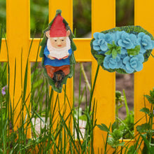 Load image into Gallery viewer, Miskall 2pcs Reading Book Garden Gnome Flower Bush Statue Hand Painted Good Luck Blessings Gnome Figurines Gnomes Lawn Ornaments Garden Decorations