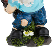 Load image into Gallery viewer, Relaxdays Garden Gnome with Basket, Weatherproof, Frost Resistant, 32 x 17 x 15 cm, Figurine, Polyresin, Multicoloured