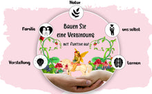 Load image into Gallery viewer, Resin Fairy Garden Set, Glow in the Dark Garden Accessories, 18 cm Fairy House with Hinged Door and Solar LED Light, Luminous Stones, Fairy with Unicorn,