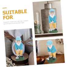Load image into Gallery viewer, Yardwe Outdoor Gnome Garden Decor Miniature Golf Gnome Statue Resin Craft for Yard