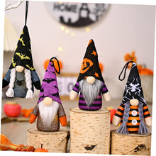 Load image into Gallery viewer, Cabilock 4pcs Halloween Gnome Ornaments Lighting Gnome Pendants Hanging Gnome Dolls Mushroom Solar Lights Elegant Home Decor