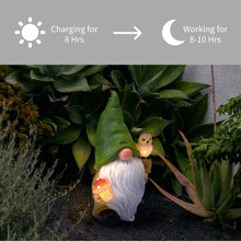 Load image into Gallery viewer, WONDHOME Garden Gnome Sculptures Statues Resin Decor Owl Mushroom Solar LED Lights Lantern Female Outdoor Gnomes Garden Figurines for Patio Yard Lawn House Farmhouse Decorations Gifts,Owl …