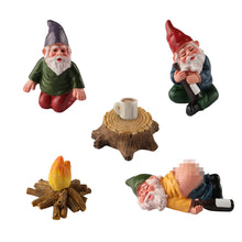 Load image into Gallery viewer, YARCHONN Miniature Garden Gnomes Ornament Outdoor, Resin Elf Statue, Funny Gnome Fairy Garden Accessories for Patio, Yard, Lawn or Home Garden Decorations, (6PK Drunking Theme)