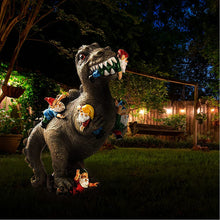 Load image into Gallery viewer, Dinosaur Eating Gnomes Garden ArtDinosaur Eating Gnomes Garden Art,Garden Gnome Statues Outdoor Decor,interesting Garden Garden Ornament Dinosaur Decoration Accessories(big)