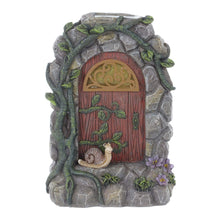 Load image into Gallery viewer, Azuma Fairy Door Solar Powered Garden Ornament Yellow LED Lights Outdoor - Snail