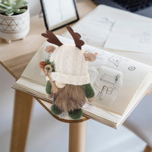 Load image into Gallery viewer, Toyvian Gnome Garden Statue Christmas Gnome Decor Deer Antler Figurine Holiday Ornaments