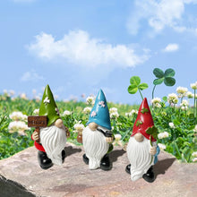 Load image into Gallery viewer, TIANCENTRAL H Garden Gnomes with Holding Welcome Sign Small Garden Gnome Outdoor Funny Figurines Garden Decor for Outside Patio Yard Lawn 3PCS