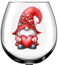 Load image into Gallery viewer, x12 Gnome Gonk Red Heart Valentines Day Glass Vinyl Decal Stickers Colour nm72