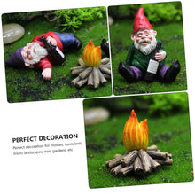 Load image into Gallery viewer, Cabilock 4pcs Garden Dwarf Resin Figurines for Outdoor Decoration Adorable Miniature Gnome Ornaments for Lawn and Home Decor