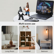 Load image into Gallery viewer, WONDHOME 6.8" Funny Garden Gnome Statues with Gun Naughty Black Gnome Figurine for Patio Lawn Yard Art Outdoor Decorations Father's Day Birthday Halloween Christmas Gardening Gift for Dad Mom