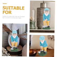 Load image into Gallery viewer, Sosoport Golf Gnome Statue Resin Garden Decor Gnome Ornaments Outdoor Statue for Yard