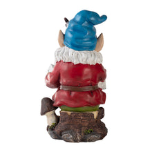 Load image into Gallery viewer, Alpine Corporation 34 cm Tall Outdoor Garden Gnome Reading a Book Yard Statue Decoration