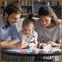 Load image into Gallery viewer, Hollowfly 2 Set Ready to Paint Your Own Gnome Statue, 4" Mini Paintable Ceramics Blank Gnome Figurine Craft DIY Art with Brush Palette Paint for Adult Mother Employee Appreciation Gift (Coffee Style)