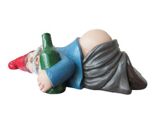 Load image into Gallery viewer, World of Wonders Bottom's Up Passed Out Funny Drunk Gnome Garden Figurine Statue Novelty Gift & Collectible Suitable for Humorous Outdoor Patio Lawn Decor