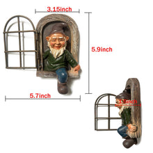 Load image into Gallery viewer, Together-life Garden Gnomes Elf Out The Door Tree Hugger, 3D Dwarves Outdoor Tree Sculpture Garden Peeker Figurine Yard Art Garden Decoration