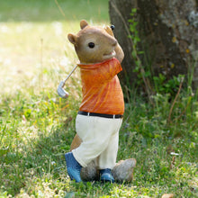 Load image into Gallery viewer, Darthome Golfing Squirrel Ornament Novelty Golf Swinging Animal Golfer Figurine Garden 28cm