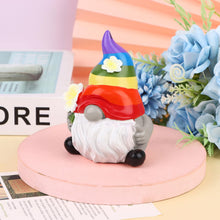 Load image into Gallery viewer, Garden Rainbow Gnome Resin Statue, Faceless Doll Figures Miniature Home Decoration for Lawn Ornaments Indoor or Outdoor Patio Deck Yard Garden Lawn Porch-4 x 4 x 10 cm/ 1.57 x 1.57 x 3.94 Inches