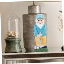Load image into Gallery viewer, Uonlytech Golfing Gnome Sculpture Creative Resin Ornament for Garden Lawn Patio Funny Outdoor Decoration Eye-catching Lawn Gnome Figurine Housewarming Holidays