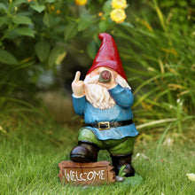 Load image into Gallery viewer, Resin Gnomes Garden Decor, 13.5" Tall Solar Large Inappropriate Funny Gifts Gnome Outdoor Statues for Yard, Patio, Lawn, Outside Naughty Gnome Garden Decorations Gift for Men Women