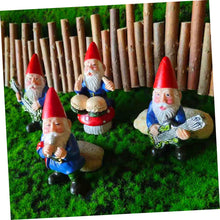 Load image into Gallery viewer, Cabilock 2sets Resin Gnome Figure Home Decor Ornament Christmas Garden Gnome Doll Adorable Decor 4pcs*2