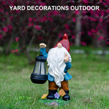 Load image into Gallery viewer, Candieslife Solar Garden Statue Lights Gnome Figurine with Solar Lantern, Outdoor Garden Succulent Ornaments Waterproof, Mothers Day Mom Gifts for Outside Patio Yard Lawn Decor