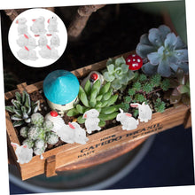 Load image into Gallery viewer, Ciieeo 3sets Mini Rabbit Resin Animal Ornaments for Diy Garden Gnome Landscape Decorations 8pcs*3