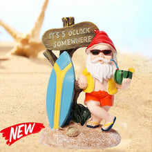 Load image into Gallery viewer, Aopek Garden Gnomes Outdoor Funny-It is 5 O'clock Somewhere Gnome Resin Garden Decor for Lawn, Patio, Yard - Indoor Dwarf Sculpture & Humor Gift
