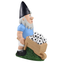 Load image into Gallery viewer, FOCO EPL FOOTBALL MANCHESTER CITY FC WHEELBARROW GARDEN GNOME 10.5" ORNAMENT INDOOR/OUTDOOR