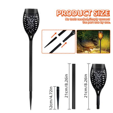 Load image into Gallery viewer, CNMTCCO Solar Lights Outdoor Garden, 6 Pack Solar Flickering Dancing Flame Lights, Waterproof SolarTorch Light Landscape Lighting for Garden Patio Pathways Lawn Yard Decoration