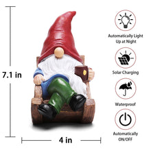 Load image into Gallery viewer, Solar Garden Gnomes Outdoor Statue with Solar Lights,Figurine Lights Solar Garden Yard Decorations Outdoor Decorations for Patio,Yard,Lawn Ornament,Mom Gift Unique Housewarming Gifts