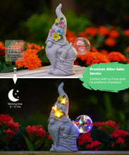Load image into Gallery viewer, Garden Gnome Statue - Outdoor Funny Gnome Garden Decoration with Bubbles, Solar Powered Garden Gnome Outdoor Waterproof for Outdoor Lawn Patio, Garden Gifts for Women