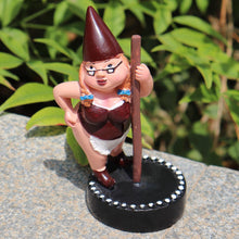 Load image into Gallery viewer, Unpainted Pole Dancing Gnome Statue, DIY Paint Your Own Gnome, Unpainted DIY Gnome Figurines for Kids and Adults, Funny Outdoor Gnome Figure, Dancing Lady Gnome Statue(4.6"/12 cm)