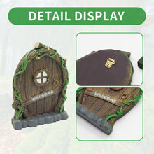 Load image into Gallery viewer, Zreneyfex Fairy Garden Accessories Yard Garden Sculpture Decoration Gnome Home Window and Door with lamp Decoration for Trees