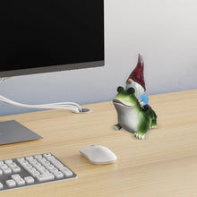 Load image into Gallery viewer, Garden Gnome Decor, Gnome Riding Frog Resin Sculpture, Miniature Faceless Ornament, Compact Whimsical Decoration, Ideal for Yard, Living Room, Backyard, Lawn, Bedroom and Desk