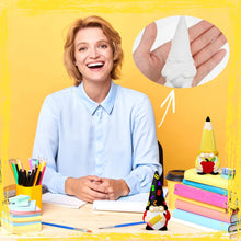 Load image into Gallery viewer, Seenelling 2 Sets Ready to Paint Your Own Gnome School Gnome Ceramics to Paint Teacher Appreciation Gifts 4'' Unpainted Ceramic Figurine Kit for Teacher DIY Art Crafts Office Desk Home Table Decor