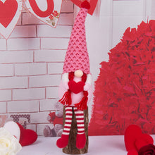 Load image into Gallery viewer, 2PCS Valentines Decorations Gonk with LED Light Gnome Gonk Decorations Mr. and Mrs.Handmade Plush Doll Valentines Scandinavian Tomte Holding Heart Gonk Gifts for Valentine's Day Novelty Table Ornament