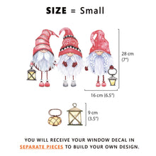 Load image into Gallery viewer, Dizzy Duck 3 Christmas Gonk Gnome Decoration - Xmas Window Sticker Cling Decal - Small
