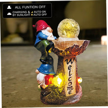 Load image into Gallery viewer, Gnome Solar Lights Outdoor Garden,Garden Gnomes Solar Light Garden Gnome Statue for Home Yard Porch Decor