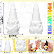 Load image into Gallery viewer, Seenelling 2 Sets Ready to Paint Your Own Gnome School Gnome Ceramics to Paint Teacher Appreciation Gifts 4'' Unpainted Ceramic Figurine Kit for Teacher DIY Art Crafts Office Desk Home Table Decor
