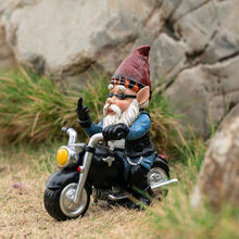 Load image into Gallery viewer, Biker Gnomes Garden Ornaments 13 cm Funny Gnome Riding Motorcycle Outdoor Statues Resin Garden Gnomes Figurines for Patio Lawn Yard Art Decoration