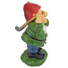 Load image into Gallery viewer, Design Toscano QM2458200 Bigey Burt Funny Golfing Garden Gnome Statue, 30 cm, Polyresin, Full Color